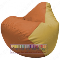 Бескаркасное кресло мешок Груша Г2.3-2008 (оранжевый, охра)
